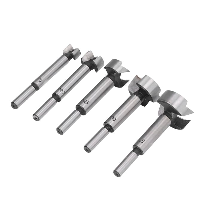 5 Stuks Forstner Boor Ronde Schacht 15mm 20mm 25mm 30mm 35mm Gat Boor Gereedschap Set Kit