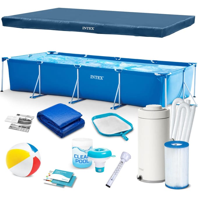 Intex - Stalen Frame Zwembad - 450x220x84 cm - Incl. Accessoires