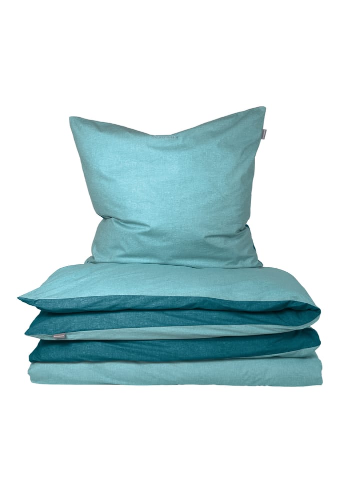 Omkeerbaar beddengoed, 2-delig, Renforcé blauw-groen - SCHIESSER Home 135*200