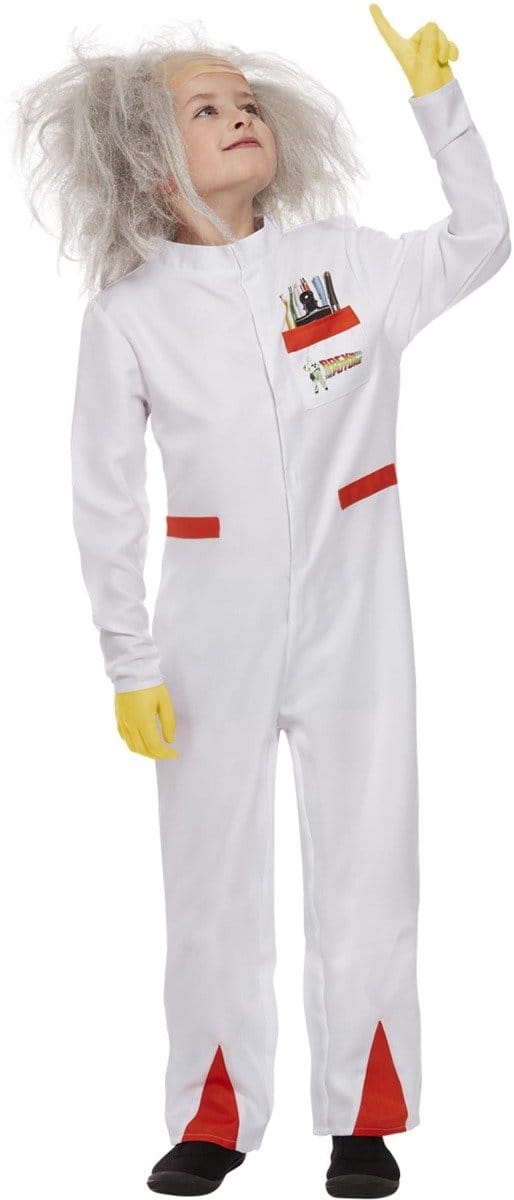 Smiffys - Back To The Future Doc Kinder Kostuum - Kids tm 9 jaar - Wit
