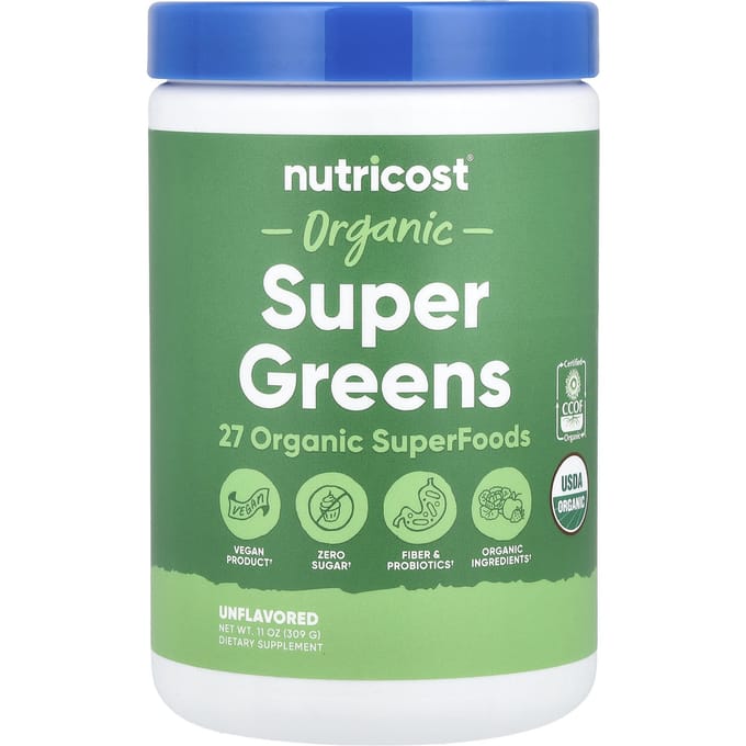 Super Aliments Verts Biologiques, Non Aromatisés, 309G(11 onces)