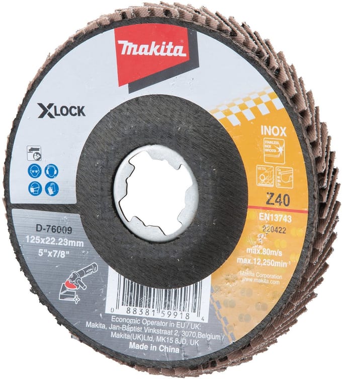Makita D-76009 Lamellenschuurschijf Diameter 125 mm Korrelgrootte (num): 40 1 stuk(s)