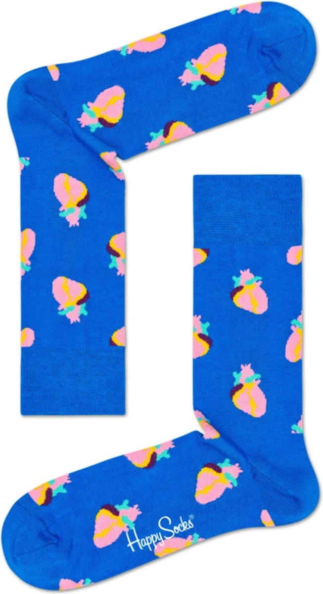 Happy Socks True Love Sokken, Blauw - Maat 36-40