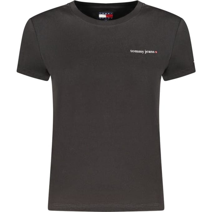 Tommy Hilfiger Zwarte Katoenen Dames T-Shirt