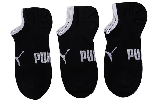 PUMA Enkelsokken Unisex 3-pack Zwart 935111-02 39-42 white