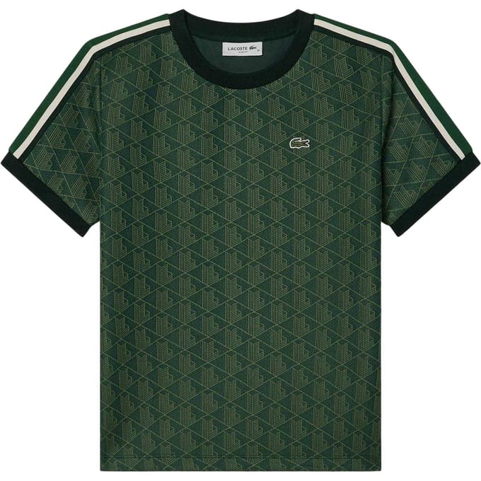 Lacoste Dames/Dames Monogram Jacquard Slim T-shirt (Groen)