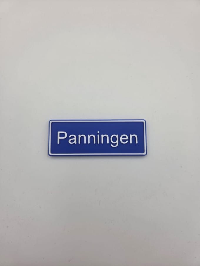 Koelkast Magneet plaatsnaam 8 X 3 CM
