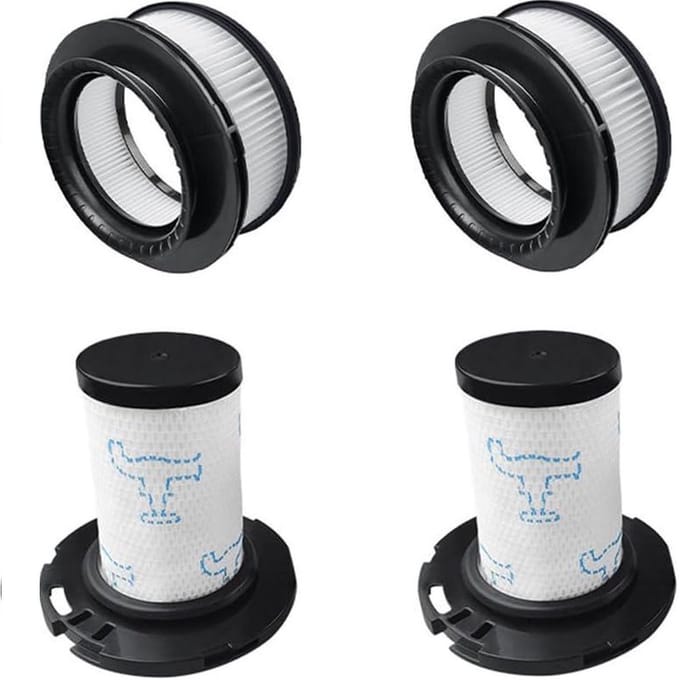 Replacements® filter set geschikt voor Rowenta X-Force Flex 11.6 12.6 14.6 15.6 - ZR009007 - 4 stuks