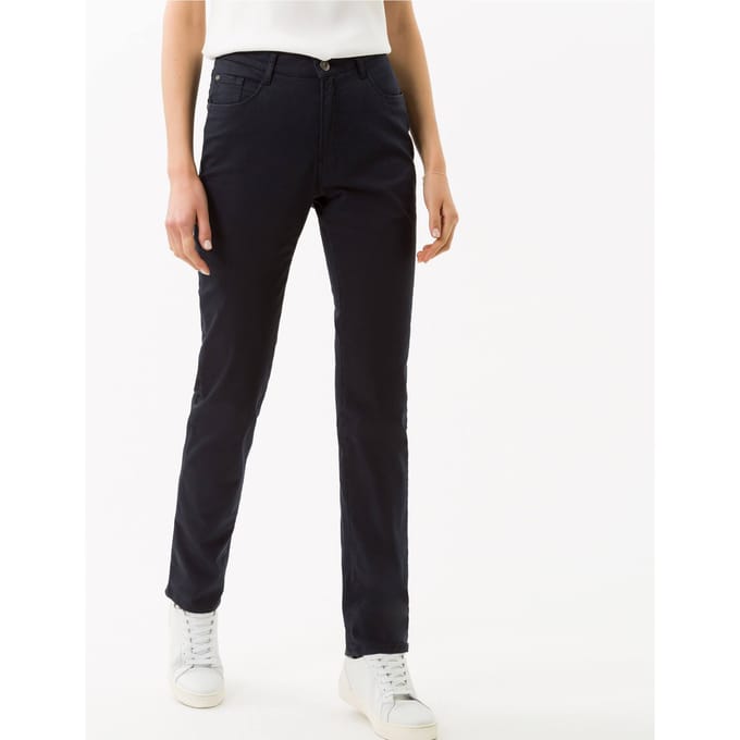 Brax Dames Broek  Style MARY perma blue, donkerblauw, maat 46