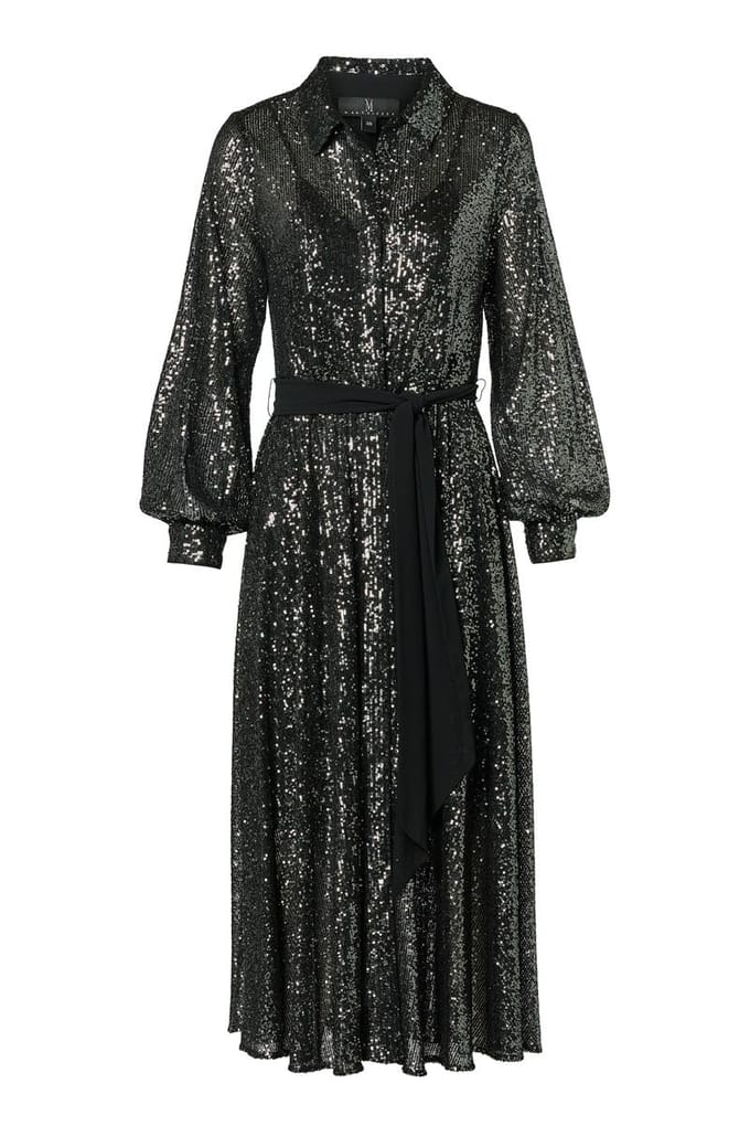Kelly Jurk Donker Metallic