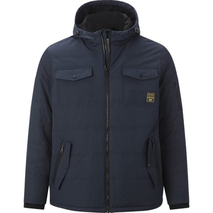 Jan Vanderstorm herren Outdoorjack - 60 - donkerblauw - Plus Size