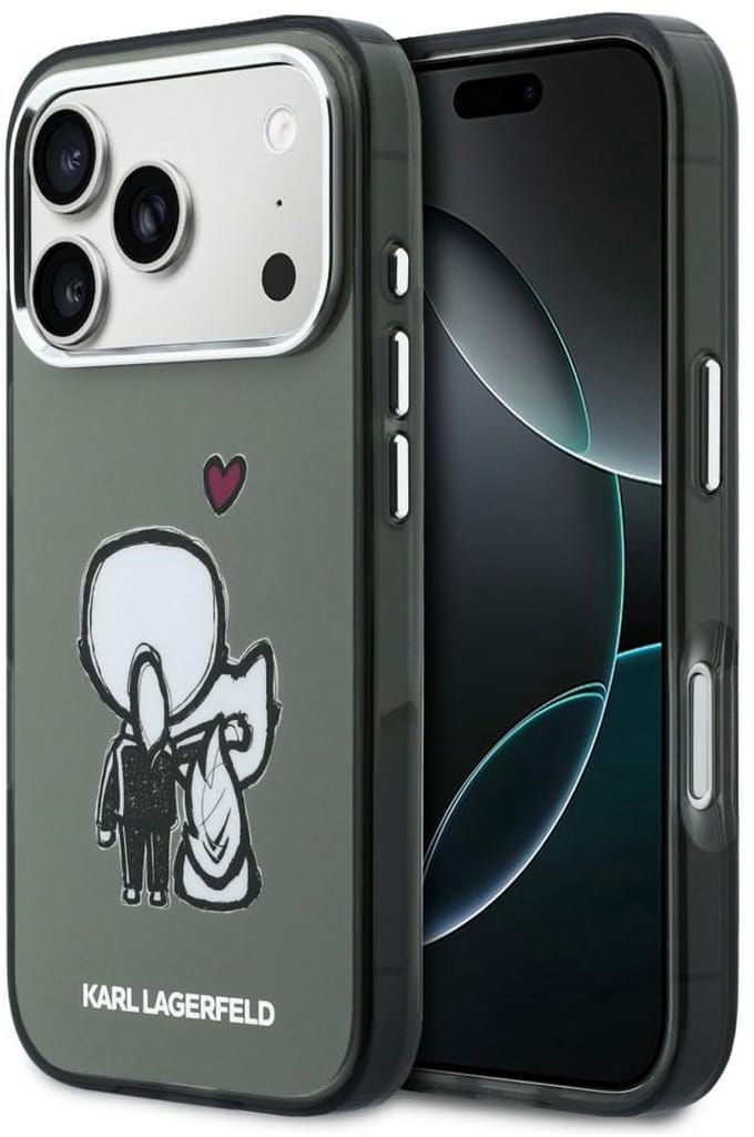 Karl Lagerfeld Karl & Choupette Back MagSafe Case for iPhone 17 Pro Max - Black