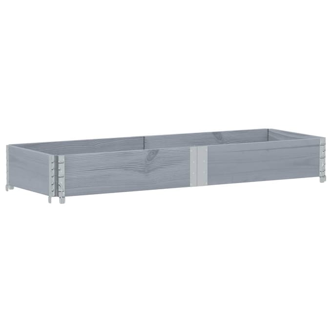vidaXL - Plantenbak - 150x50 - cm - massief - grenenhout - grijs