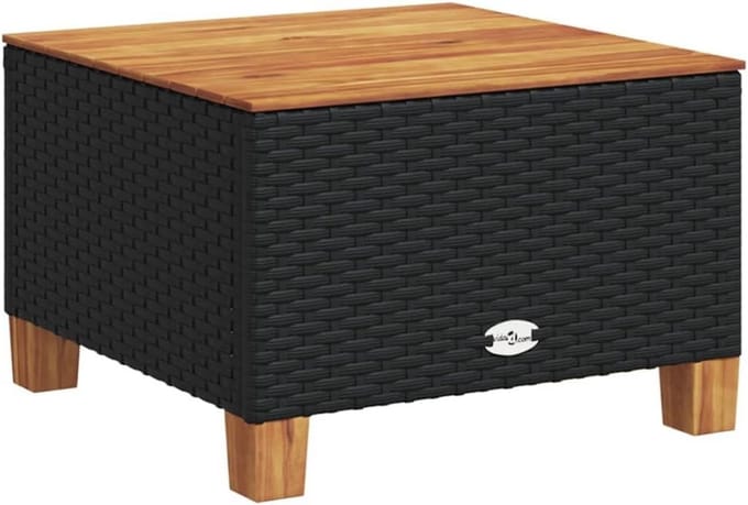 Bamboe bijzettafel voor tuin en terras 55x55x36 cm
