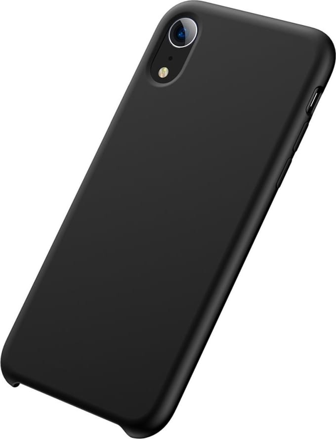 Baseus Original LSR Series Liquid Silicone Gel Case geschikt voor iPhone XR Hoes - Zwart
