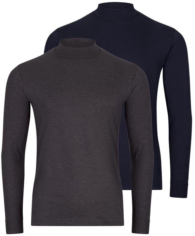 RAGMAN Heren longsleeve 2 pack Basic
