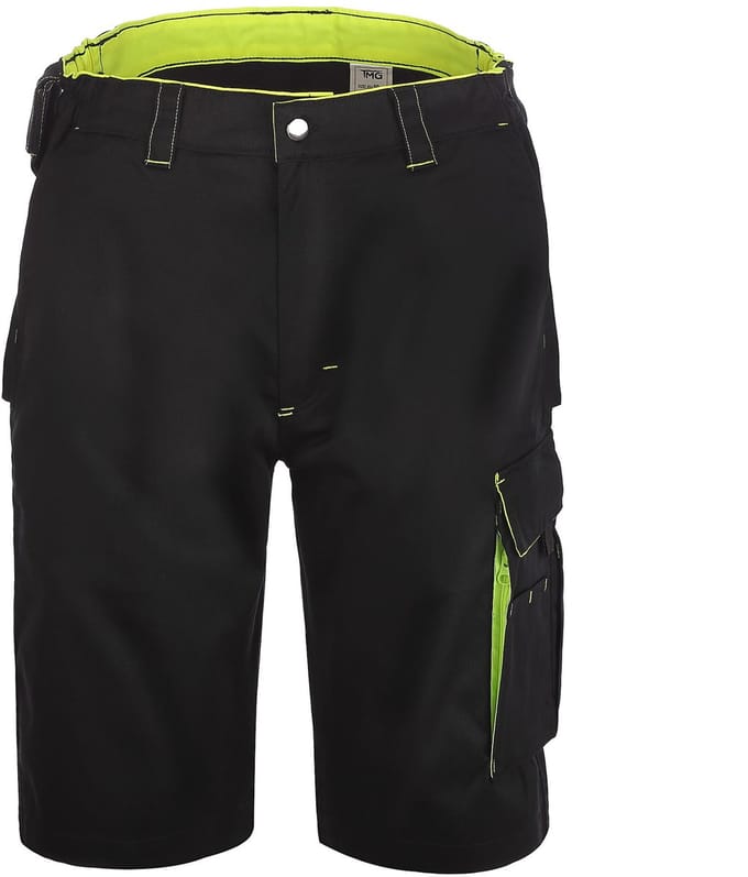 TMG FINESSE WORK Korte Werkbroek HEREN Werkshort Zwart - Ripstop - Stretch - Ademend
