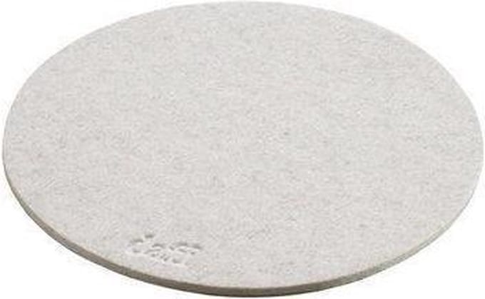 Daff Onderzetter - Vilt - Rond - 20 cm - Aluminium mel. - Grijs