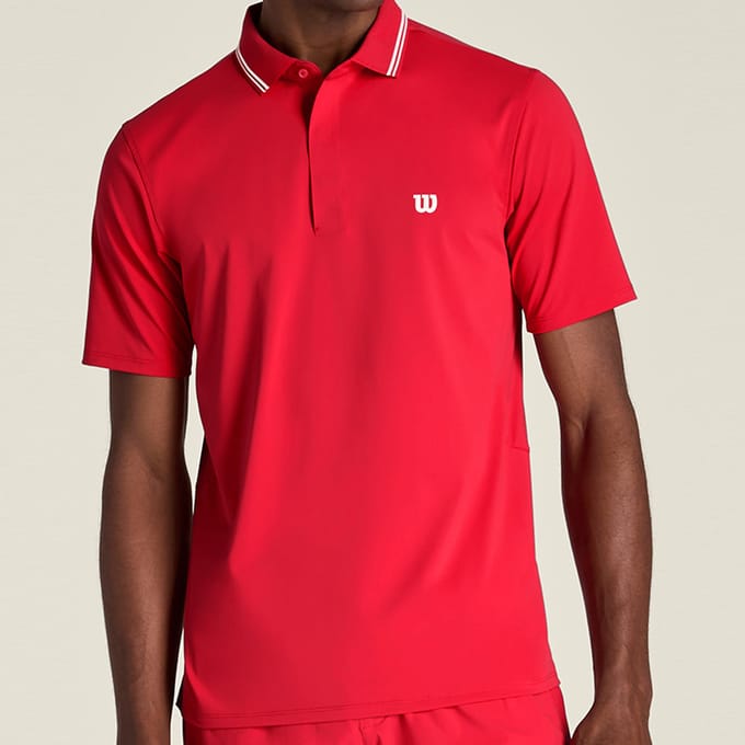 Wilson Challengers Technical Korte Mouw Poloshirt Rood S Man