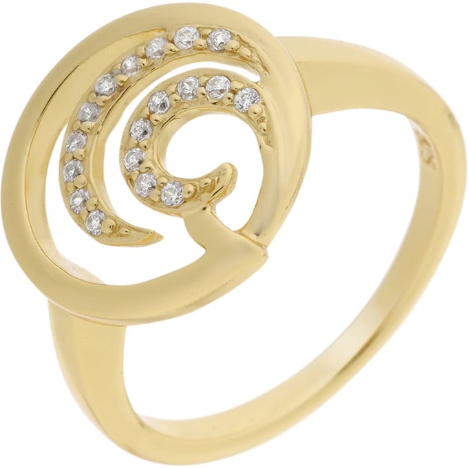 Orphelia Dames 925 Sterling Zilveren Ring - Goud ZR-7084/2