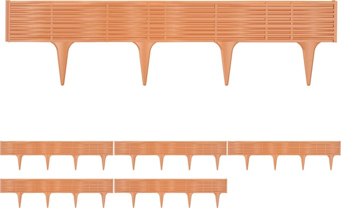 Deuba Borderrand - 3,9m Kunststof Weerbestendig - Terracotta