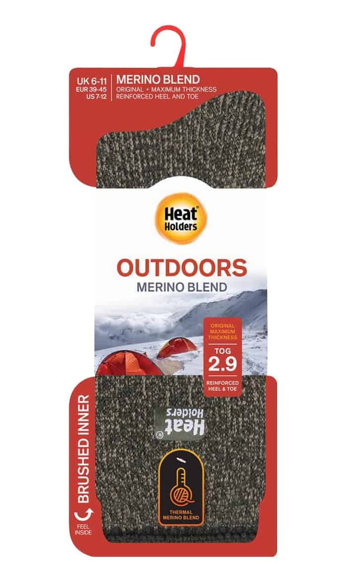 Heat Holders - Merinowol thermo sokken voor heren - Khaki
