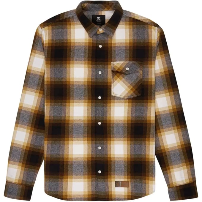 Dc Shoes Marshal Overhemd Met Lange Mouwen Bruin M Man