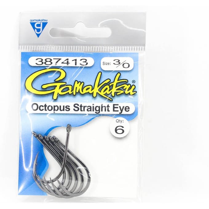 Gamakatsu Octopus Haak Recht Oog NSB Maat 3/0, 6 Per Pak (4073)