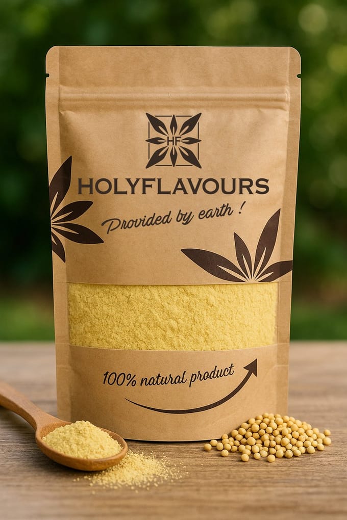 Mutardu Mosterdmeel Ontscherpt Sinapis Alba Kiemarm - 100 gram - Holyflavours
