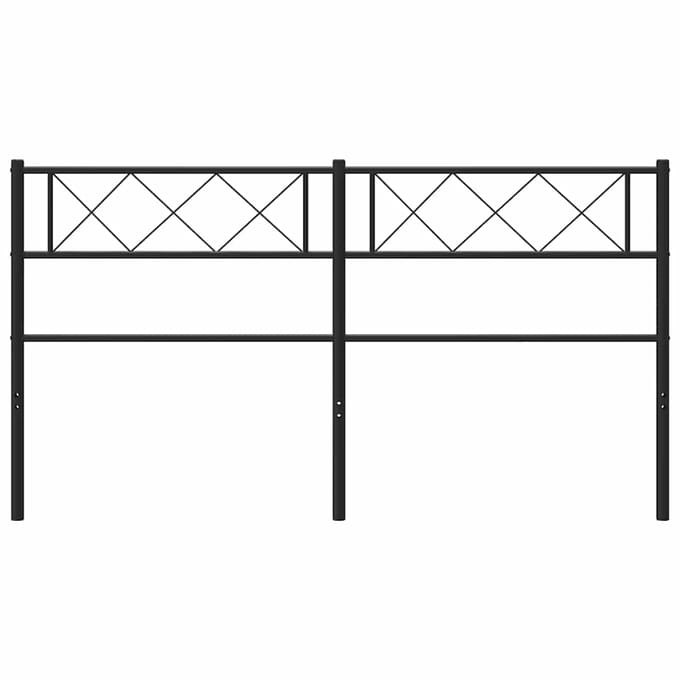 vidaXL - Vervangend - hoofdbord - 150 - cm - metaal - zwart