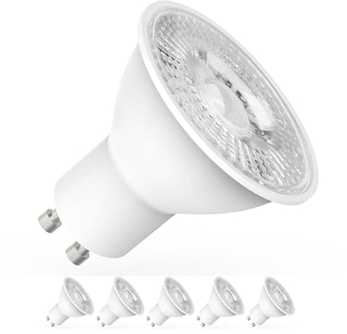 Energiezuinige GU10 LED Lamp 5-Pack - 5W - 6000K Koel Wit Licht - Lange Levensduur