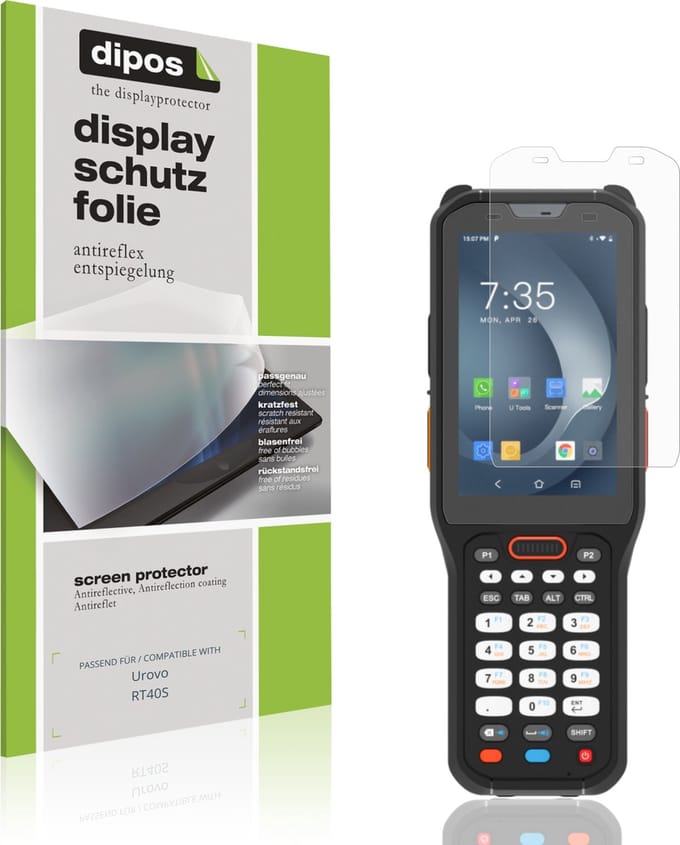 dipos – 4x Matte Beschermfolie geschikt voor Urovo RT40S | Krasbestendige & antireflecterende Screenprotector Ultra-Thin