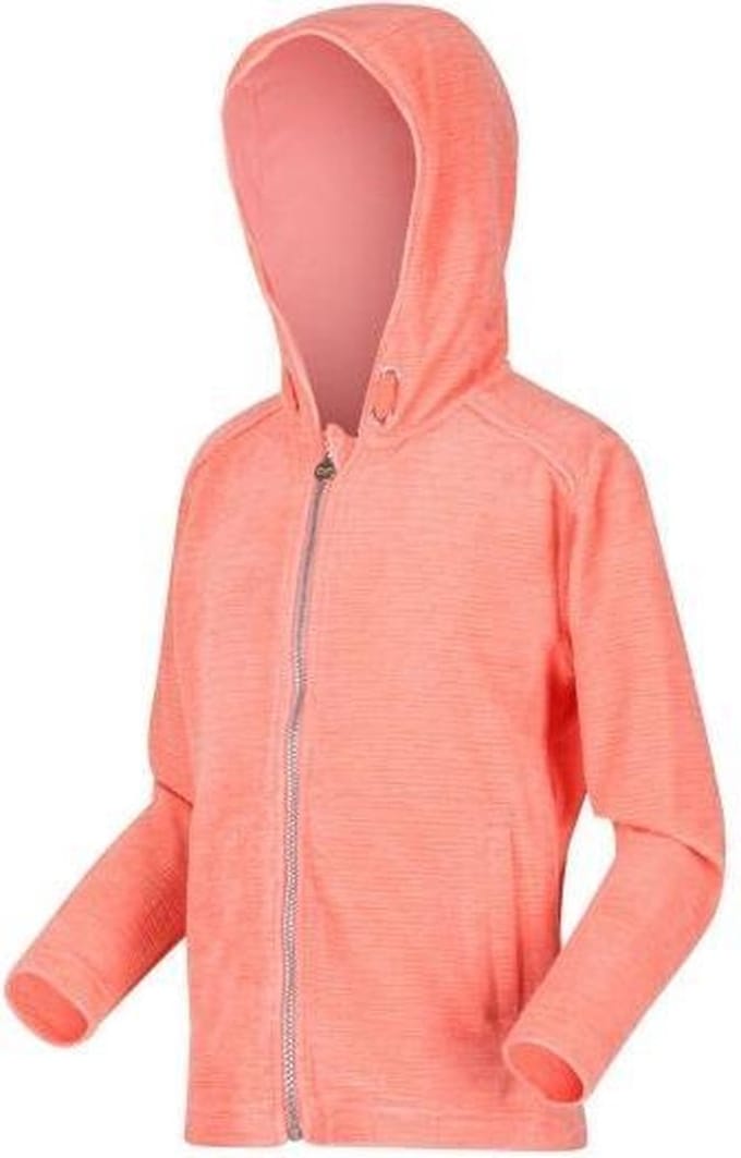 Regatta Harlem Fleece Met Hele Rits Met Capuchon En Zakken Voor Kinderen Oranje