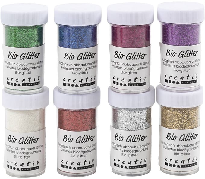 Bio Sparkles, diverse kleuren, 8x27 ml/ 1 doos