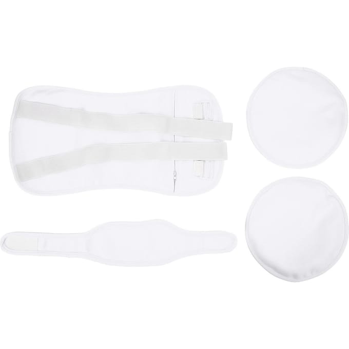 Ricinusolie Pakking Kit Verstelbare Riem Herbruikbaar Lekvrij Ricinusolie Pakking Wikkel voor Taille Nek wit