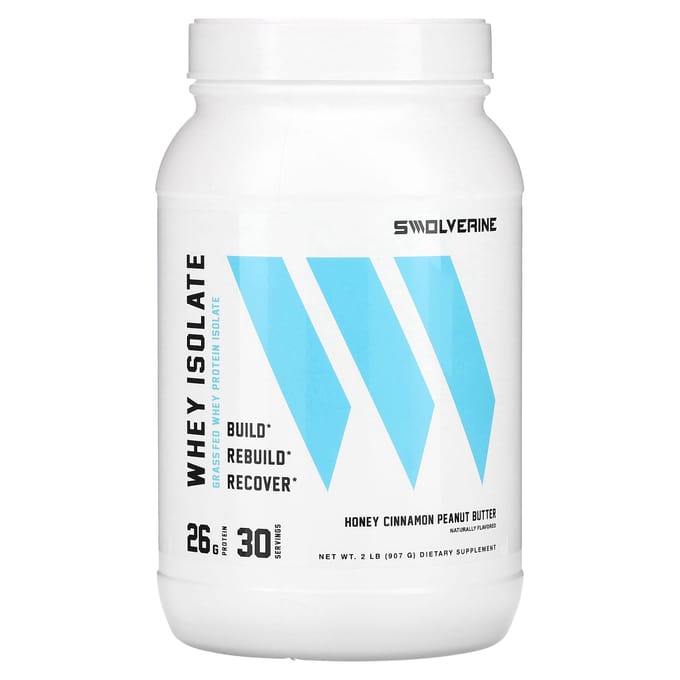 Swolverine, isolat de lactosérum, beurre de cacahuète miel cannelle, 907 g (2 lb)