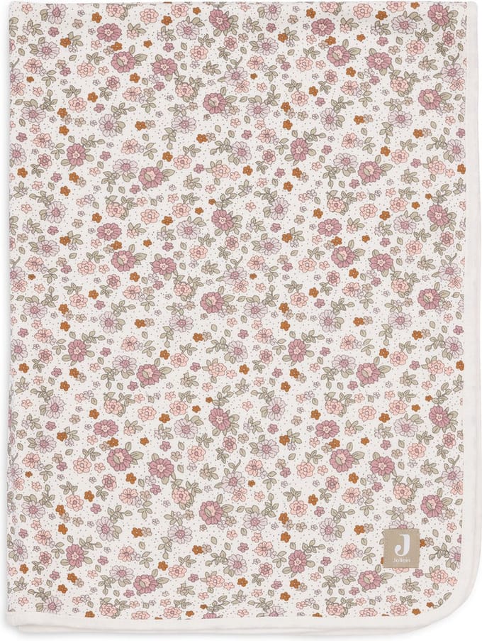 Jollein Baby Wiegdeken Jersey - 75x100cm - Retro Flowers