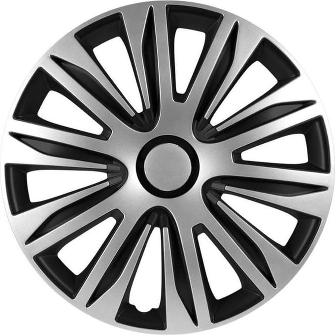 Autostyle Wieldoppen Nardo 15 Inch Abs Zilver/zwart Set Van 4