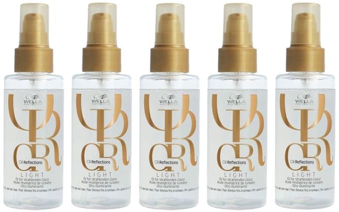 5x Wella Oil Reflections Light Luminous Reflective Oil 100ml