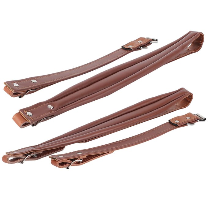 2 stuks accordeon schouderriem van PU leer met bijpassende accessoires voor 16?120 Bas Koffie brown