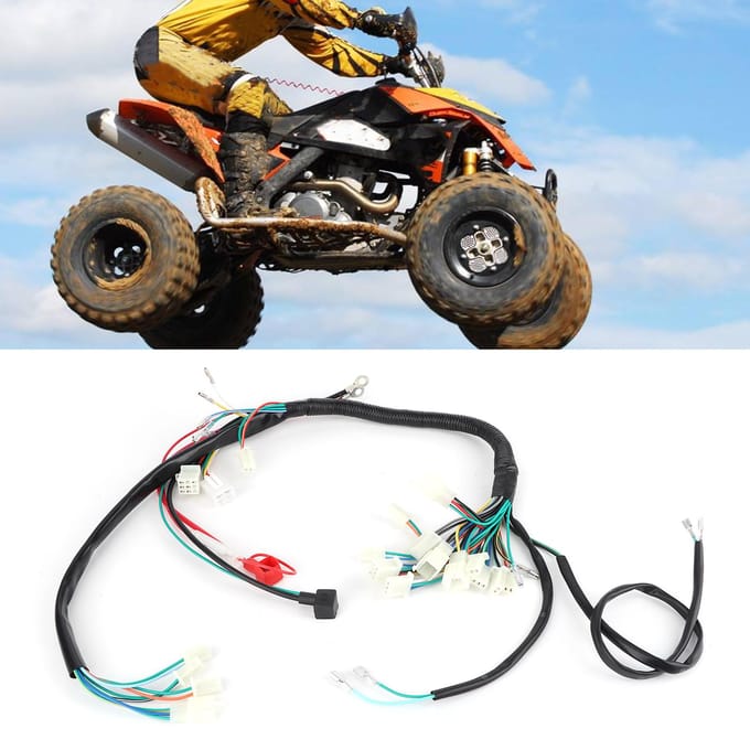 Motor Start Draadboom Kabelboom voor 50cc 110cc 125cc PIT Quad Crossmotor ATV white