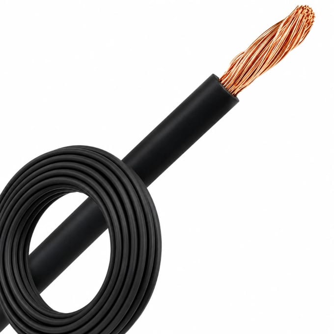 Montagedraad VDS 1mm² (H05V-K) 70° zwart - per rol 100 meter (29113)