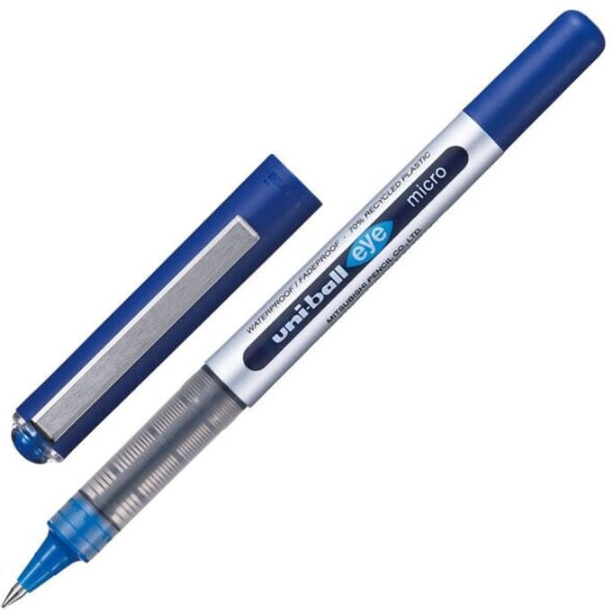 Rollerpen Uni-ball Eye eco 150E fijn blauw