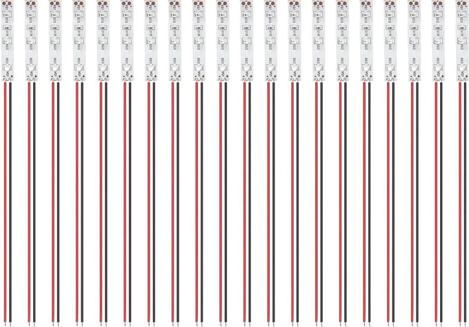 Pack van 20 LED Strips van 50 mm met 2335 SMD, 12-18 V voor Modelbouw en Verlichting in Rood