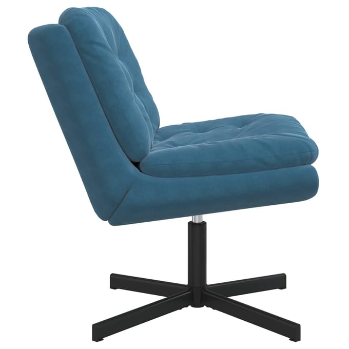 vidaXL - Draaiende - Relaxstoel - Blauw - 63 - x - 75 - x - 76 - cm - Fluweel