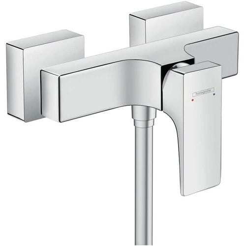 Hansgrohe Metropol Eengreeps douchemengkraan - opbouw - met rechte greep - hoogglans chroom