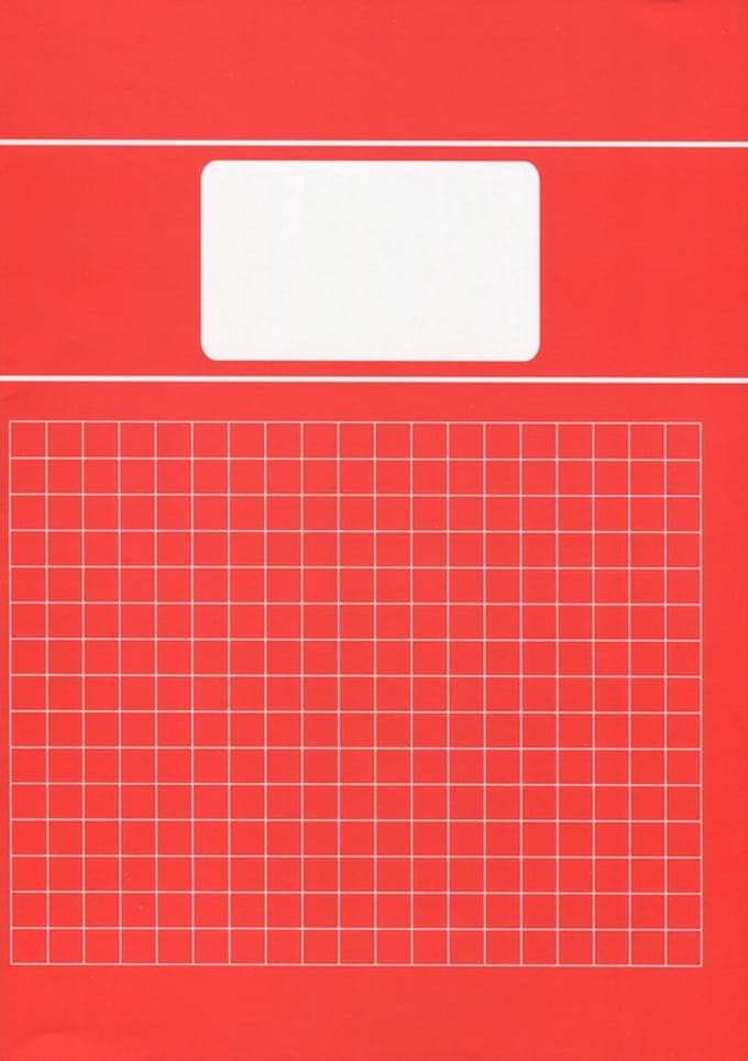 Benza - Basic Schriften Ruit 10 mm 1 cm A4 - Rood - 5 stuks