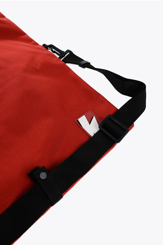 Nylon maxi-tas met afneembare schouderband in rood