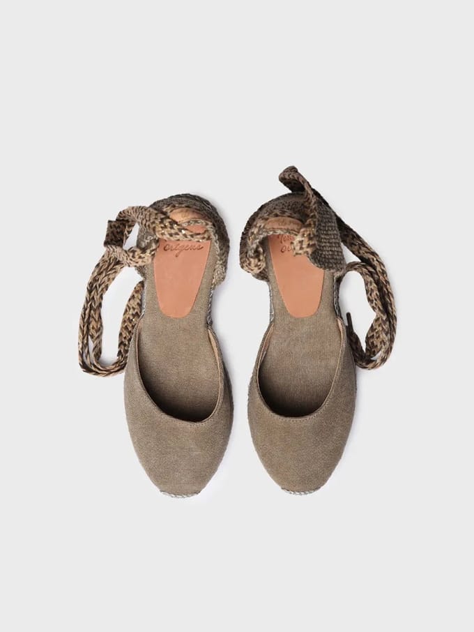 Dames espadrilles met katoenen sleehak | LISSABON