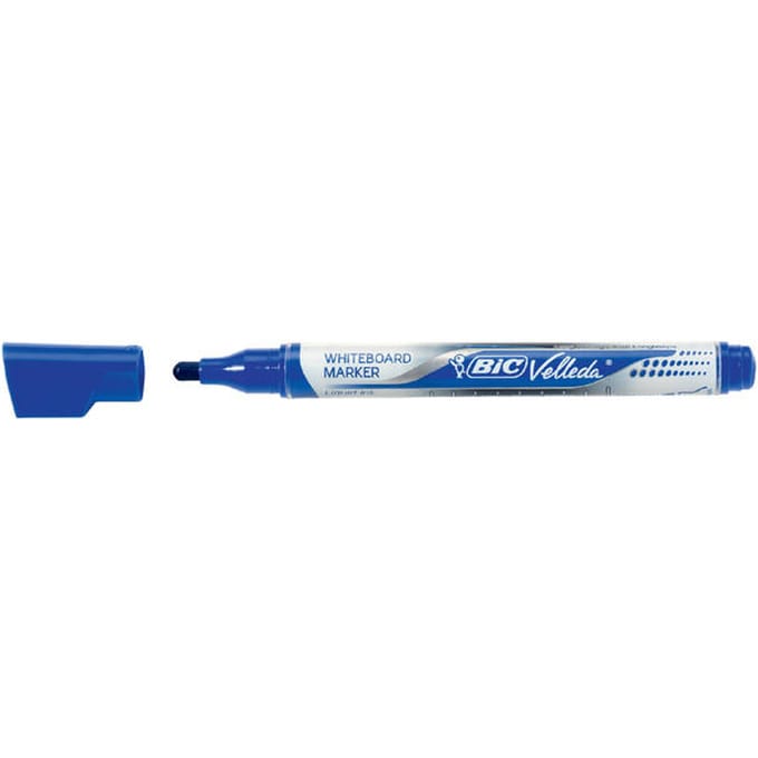 Whiteboardmarker Bic Velleda liquid rond medium blauw